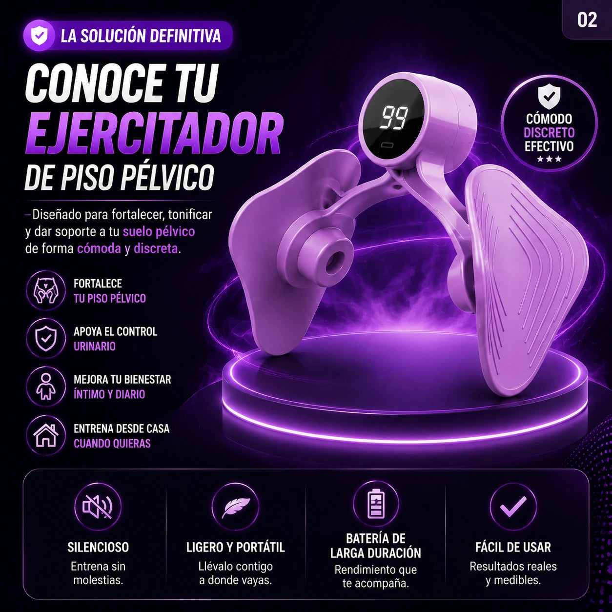PelviCore - Ejercitador pélvico para el control y firmeza íntima